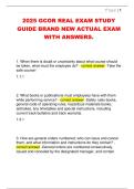 2025 GCOR REAL EXAM STUDY  GUIDE BRAND NEW ACTUAL EXAM  WITH ANSWERS&period;