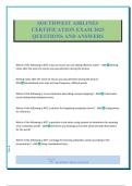 SOUTHWEST AIRLINES CERTIFICATION EXAM 2025 QUESTIONS AND ANSWERS