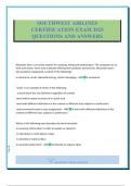SOUTHWEST AIRLINES CERTIFICATION EXAM 2025 QUESTIONS AND ANSWERS