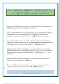 MGT 499 SOUTHWEST AIRLINE EXAM 2025 QUESTIONS AND ANSWERS