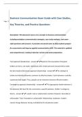 Business Communication Exam Guide with Case Studies&comma; Key Theories&comma; and Practice Questions