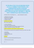 NU230 PRACTICE EXAM 2025&sol;2026 WITH  ACTUAL CORRECT QUESTIONS AND  VERIFIED DETAILED ANSWERS  &vert;FREQUENTLY TESTED QUESTIONS AND  SOLUTIONS&vert;ALREADY GRADED A&plus;&vert; BRAND  NEW VERSION&excl;&excl;&vert;GUARANTEED PASS 