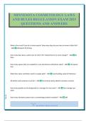 MINNESOTA COSMETOLOGY LAWS AND RULES REGULATION EXAM 2025 QUESTIONS AND ANSWERS