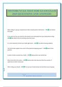 MOTORCYCLE TEST FOR GUAM EXAM 2025 QUESTIONS AND ANSWERS