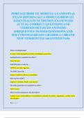 PORTAGE BIOD 121 MODULE 1-6 AND FINAL  EXAM 2025&sol;2026 &lpar;ALL 6 MODULE&rpar;&sol;BIOD 121  ESSENTIALS IN NUTRITION EXAM WITH  ACTUAL CORRECT QUESTIONS AND  VERIFIED DETAILED ANSWERS  &vert;FREQUENTLY TESTED QUESTIONS AND  SOLUTIONS&vert;ALREADY GRADED A&plus;&vert; BRAND  NEW VERSION&excl;&excl;&vert;