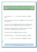 MOTORCYCLE PERMIT TEST EXAM 2025 QUESTIONS AND ANSWERS