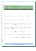 MOTORCYCLE PERMIT TEST PART 1 EXAM 2025 QUESTIONS AND ANSWERS