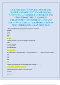 CCA INTERNATIONAL EXAM SOIL AND  WATER MANAGEMENT EXAM 2025&sol;2026  WITH ACTUAL CORRECT QUESTIONS AND  VERIFIED DETAILED ANSWERS  &vert;FREQUENTLY TESTED QUESTIONS AND  SOLUTIONS&vert;ALREADY GRADED A&plus;&vert; BRAND  NEW VERSION&excl;&excl;&vert;GUARANTEED PASS
