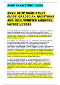 2022 AHIP EXAM STUDY  GUIDE&period; GRADED A&plus;&period; QUESTIONS  AND 100&percnt; VERIFIED ANSWERS&period;  LATEST UPDATE        you tell him&quest; Correct Ans - He may sign-up for Medicare at any   time however coverage usually begins on the fourth month after   dialysis treatments start