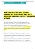 AHIP FINAL EXAM STUDY GUIDE&period;  GRADED A&plus;&period; QUESTIONS AND 100&percnt;  VERIFIED ANSWERS&period; LATEST 2025&sol;2026  UPDATE      Mr&period; Davis is 52 years old and has recently been diagnosed with end stage renal disease &lpar;ESRD&rpar; and will soon begin dialysis&period; He is wondering  if he
