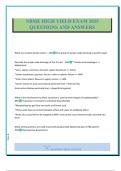 NBME HIGH YIELD EXAM 2025 QUESTIONS AND ANSWERS