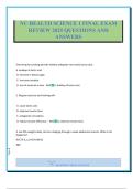NC HEALTH SCIENCE 1 FINAL EXAM REVIEW 2025 QUESTIONS AND ANSWERS