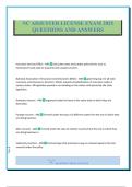 NC ADJUSTER LICENSE EXAM 2025 QUESTIONS AND ANSWERS
