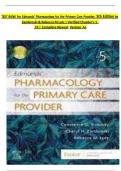 TEST BANK FOR Edmunds' Pharmacology for the Primary Care Provider 5th Edition by Constance G&period; Visovsky ISBN&colon;978-0323661171 ALL CHAPTERS COVERED YOUR ULTIMATE GUIDE 100&percnt; VERIFIED A&plus; GRADE ASSURED&excl;&excl;&excl;&excl;&excl;&excl; NEW LATEST UPDATE&excl;&excl;&excl;&excl;&excl;