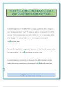 NCCT MOA PRACTICE EXAM TEST 1 2025 QUESTIONS AND ANSWERS