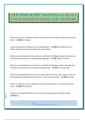 NEW HIRE RAMP TRAINING AA QUIZ 3 EXAM 2025 QUESTIONS AND ANSWERS