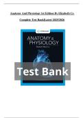 Test Bank - Anatomy and Physiology&comma; 1st Edition &lpar;Elizabeth Co&comma; 2023&rpar;&comma; Chapter 2-27 &vert; All Chapters