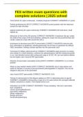 FES written exam questions with complete solutions &vert; 2025 solved