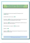 OSSF INSTALLER 1 EXAM 2025 QUESTIONS AND ANSWERS