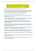 FES Fluoroestradiol Test Correct Questions And Answers &vert; Solved