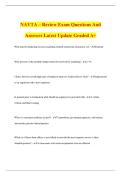 NAVTA &ndash; Review Exam Questions And Answers Latest Update Graded A&plus;