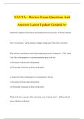 NAVTA &ndash; Review Exam Questions And Answers Latest Update Graded A&plus;