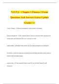 NAVTA &ndash; Chapter 1 Finance 2 Exam Questions And Answers Latest Update Graded A&plus;