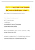 NAVTA &ndash; Chapter 1&2 Exam Questions And Answers Latest Update Graded A&plus;