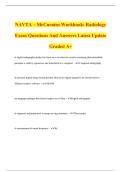 NAVTA &ndash; McCurnins Workbook&colon; Radiology Exam Questions And Answers Latest Update Graded A&plus;