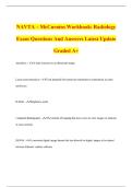 NAVTA &ndash; McCurnins Workbook&colon; Radiology Exam Questions And Answers Latest Update Graded A&plus;
