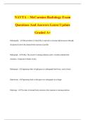 NAVTA &ndash; McCurnins Radiology Exam Questions And Answers Latest Update Graded A&plus;