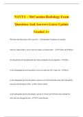 NAVTA &ndash; McCurnins Radiology Exam Questions And Answers Latest Update Graded A&plus;
