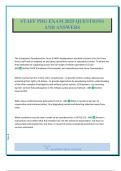 STAFF PDG EXAM 2025 QUESTIONS AND ANSWERS