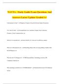 NAVTA &ndash; Study Guide Exam Questions And Answers Latest Update Graded A&plus;