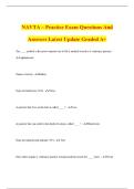 NAVTA &ndash; Practice Exam Questions And Answers Latest Update Graded A&plus;
