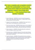 WGU D664 Learner and Learning Science  OBJECTIVE ASSESSMENT ACTUAL EXAM  PREP 2025&sol;2026 COMPLETE QUESTIONS AND  VERIFIED CORRECT SOLUTIONS WITH  RATIONALES &vert;&vert; 100&percnt; GUARANTEED PASS  <NEWEST VERSION> 
