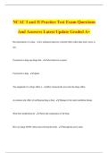 NCAC I and II Practice Test Exam Questions And Answers Latest Update Graded A&plus;