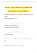 NCAC I Study Guide Exam Questions And Answers Latest Update Graded A&plus;