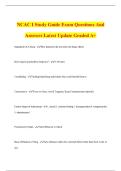 NCAC I Study Guide Exam Questions And Answers Latest Update Graded A&plus;