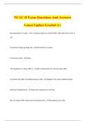 NCAC II Exam Questions And Answers Latest Update Graded A&plus;