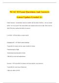 NCAC II Exam Questions And Answers Latest Update Graded A&plus;