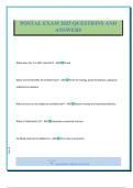 POSTAL EXAM 2025 QUESTIONS AND ANSWERS