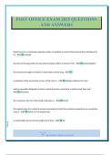 POST OFFICE EXAM 2025 QUESTIONS AND ANSWERS