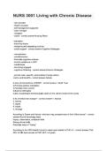 NURS 3001 Living with Chronic Disease Questions and answers