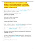 ARAMCO ASPHALTING EXAM QUESTIONS AND ANSWERS 2025&sol;2026 A COMPLETE SOLUTION ALL ANSWERS 100&percnt; CORRECT VERIFIED&sol;DETAILED BEST GRADED A&plus; FOR SUCCESS