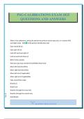 PSG-CALIBRATIONS EXAM 2025 QUESTIONS AND ANSWERS