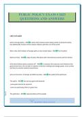 PUBLIC POLICY EXAM 4 2025 QUESTIONS AND ANSWERS