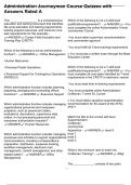 Administration Journeyman Course Quizzes with Answers Rated A
