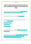AMS 274 FINAL EXAM WITH 280 QUESTIONS AND WELL ELABORATED ANSWERS JUST RELEASED THIS YEAR