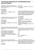 Journeyman Electrician &num; 1 Test Questions and Answers Rated A